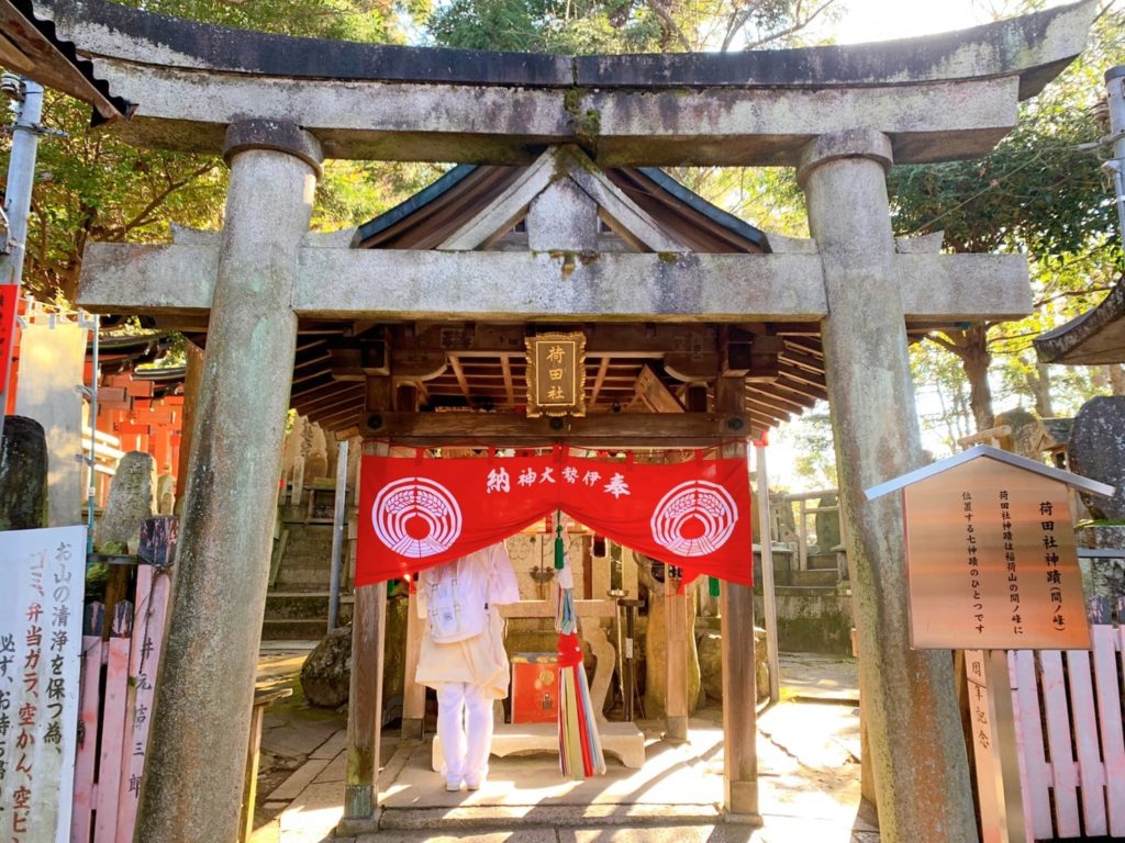 伏見稲荷　荷田社　奴祢鳥居